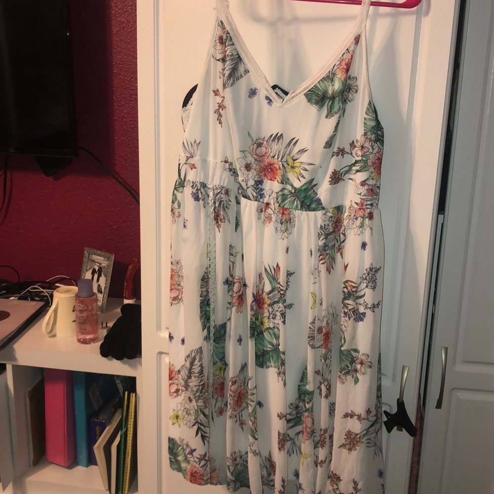 White Floral Dress